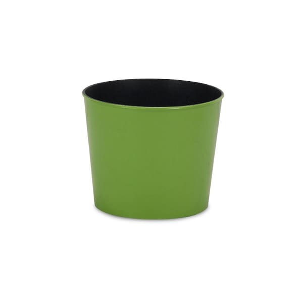 Cheungs 7 in. Round Tapered Recycled Plastic Planter, Lime Green PP-102LM - main